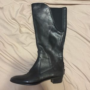 Michael Shannon black leather riding boots